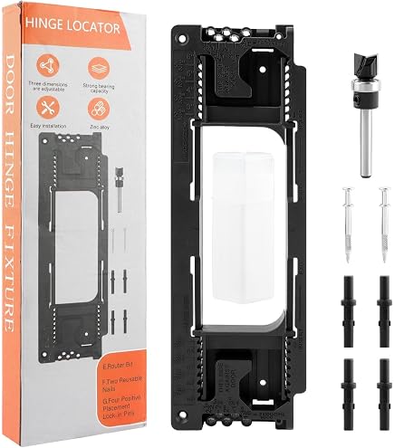 Door Hinge Mortise Jig Kit - Hinge Router Template For 3" To 5" Hinges, Installation Tool - View #3