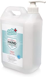 Safe Hands Hand Sanitiser Gel Star Brite 5 Litre with Pump Alcohol Free view 1