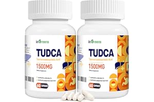 INGREENS Pure TUDCA Supplement 1500 mg, High Pure Tauroursodeoxycholic Acid Bile Salts, Liver Support for Liver Cleanse Detox and Repair, Non GMO, Easy to Swallow, Made in USA, 60 Capsules