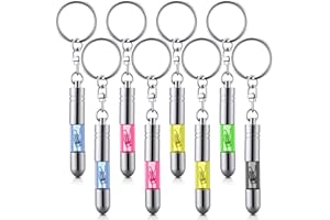Nuenen 8 Pcs Static Electricity Remover Keychain, Car Human Body Static Eliminator Discharger, Silver Anti-Static Keychain ESD Tool Sets