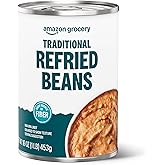 Amazon Grocery, Canned Traditional Refried Beans, 16 Oz