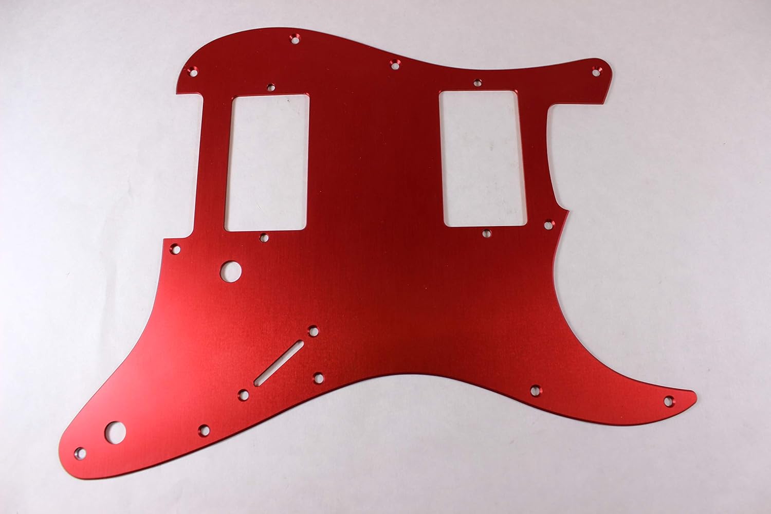 Brushed Red Anodized Aluminum HXH HH Strat Pickguard Fits