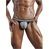 SweatyRocks Men's Hollow Out Fishnet Underwear Open Back Sheer Elastic Waist Thong