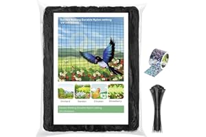 WOSCMI 25' x 50' Bird Netting Nylon for Garden Fruit Trees Chicken Coop Poultry Netting with 3/4'' Mesh Size