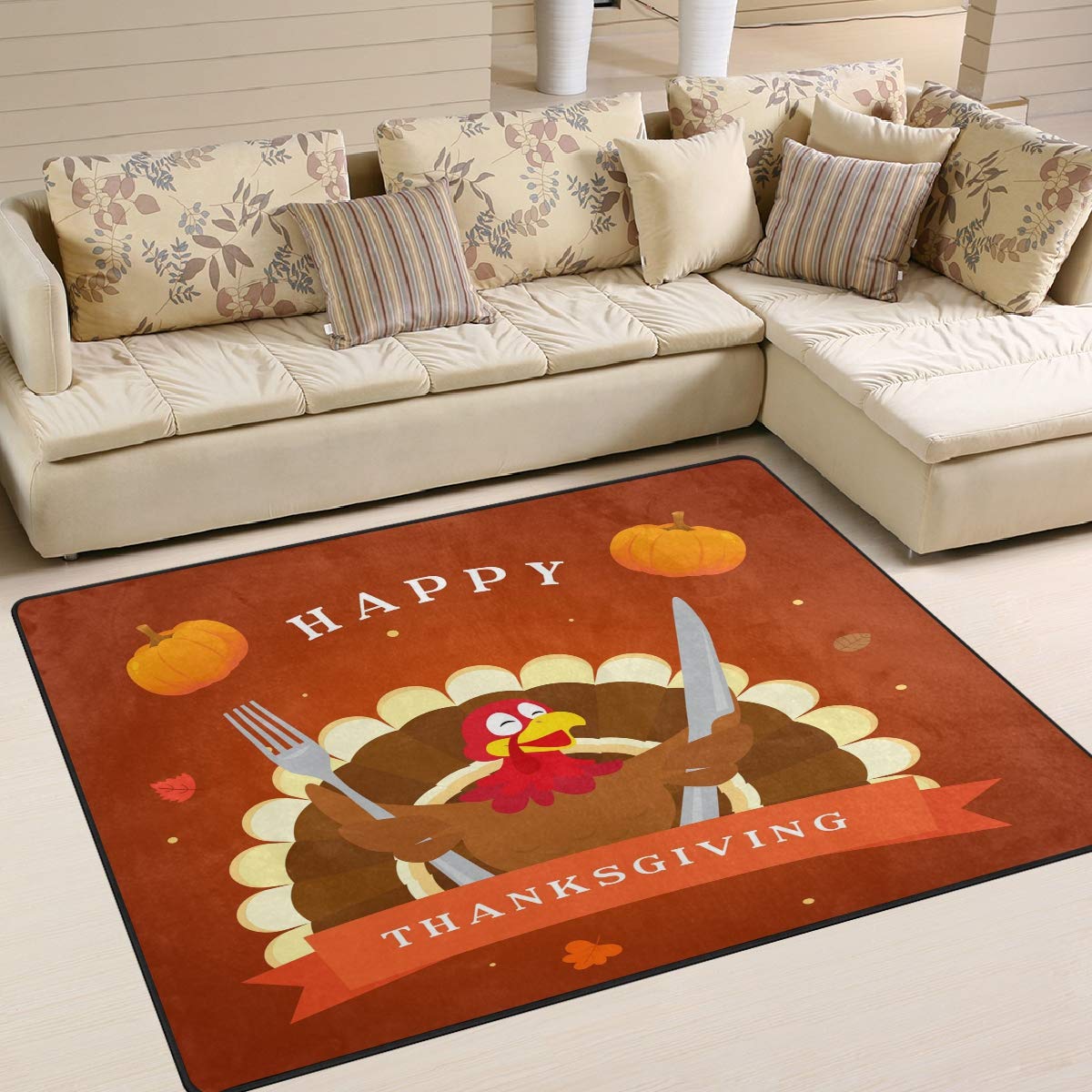 Amazon.com : ALAZA Home Decoration Happy Thanksgiving ...