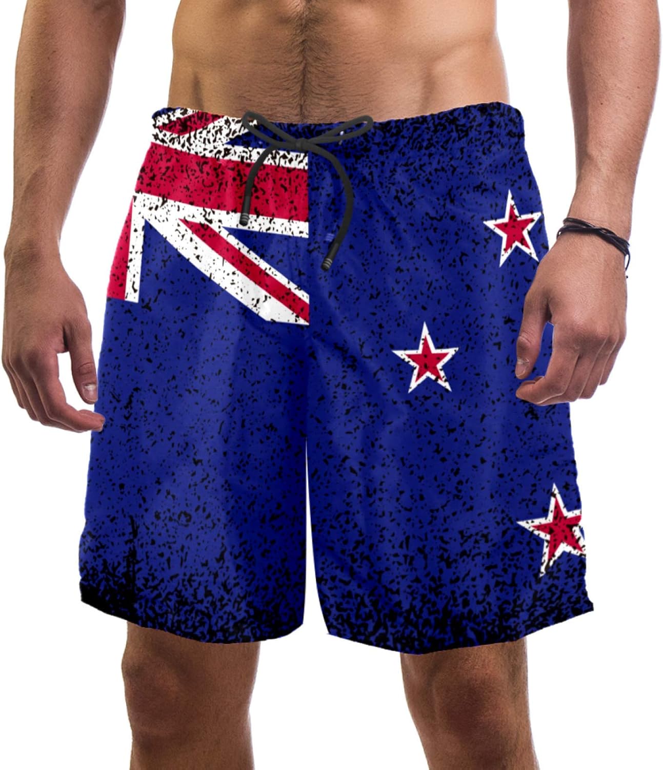 Abenily Mens Swim Trunks New Zealand Flag Swimming Surf Beach Shorts