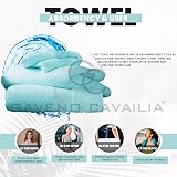 GC GAVENO CAVAILIA Fade Resistant Turquoise Bath Towels Set 2PK 700 GSM view 5