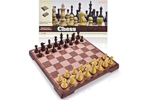 ColorGo Magnetic Travel Chess Set, with Folding Portable Chess Board Game for Adults and Kids