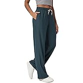 ODODOS Women's Straight Leg Pants Ultra Soft odSTRATUM Tech Relaxed Casual Pajama Lounge Pants with Pockets-29/31 Inseam