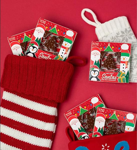 FRUIDLES CHRISTMAS SANTAS MINI MILK CHOCOLATES SNACK, HOLIDAY TREATS, KOSHER CERTIFIED DAIRY, 1.41 OZ (12-PACK)