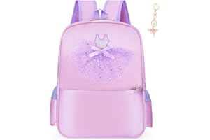 Dorlubel Cute Ballet Dance Backpack Tutu Dress Dance Bag with Key Chain Girls