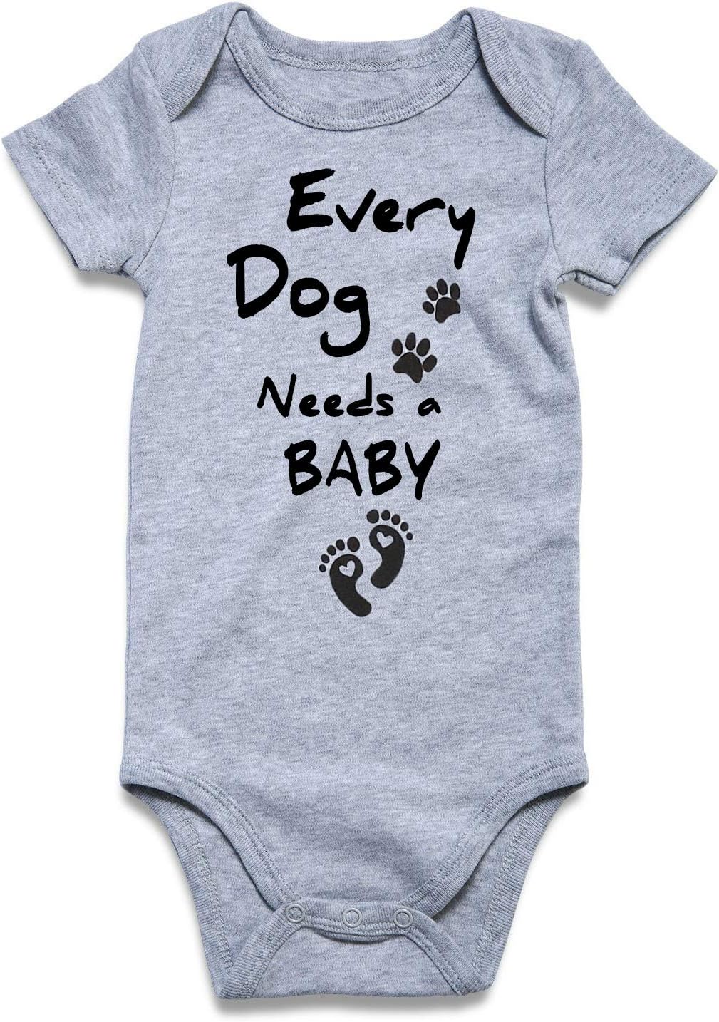 Funnycokid Newborn Baby Short Sleeve Onesies Funny Cotton Letter Rompers Outfits 0-12 Months