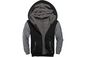 SWISSWELL Hooded Jacket for Boys Full Zip Ultra Soft Sherpa Fleece Hoodie Sweatshirt for Kids School Hooded Outerwear