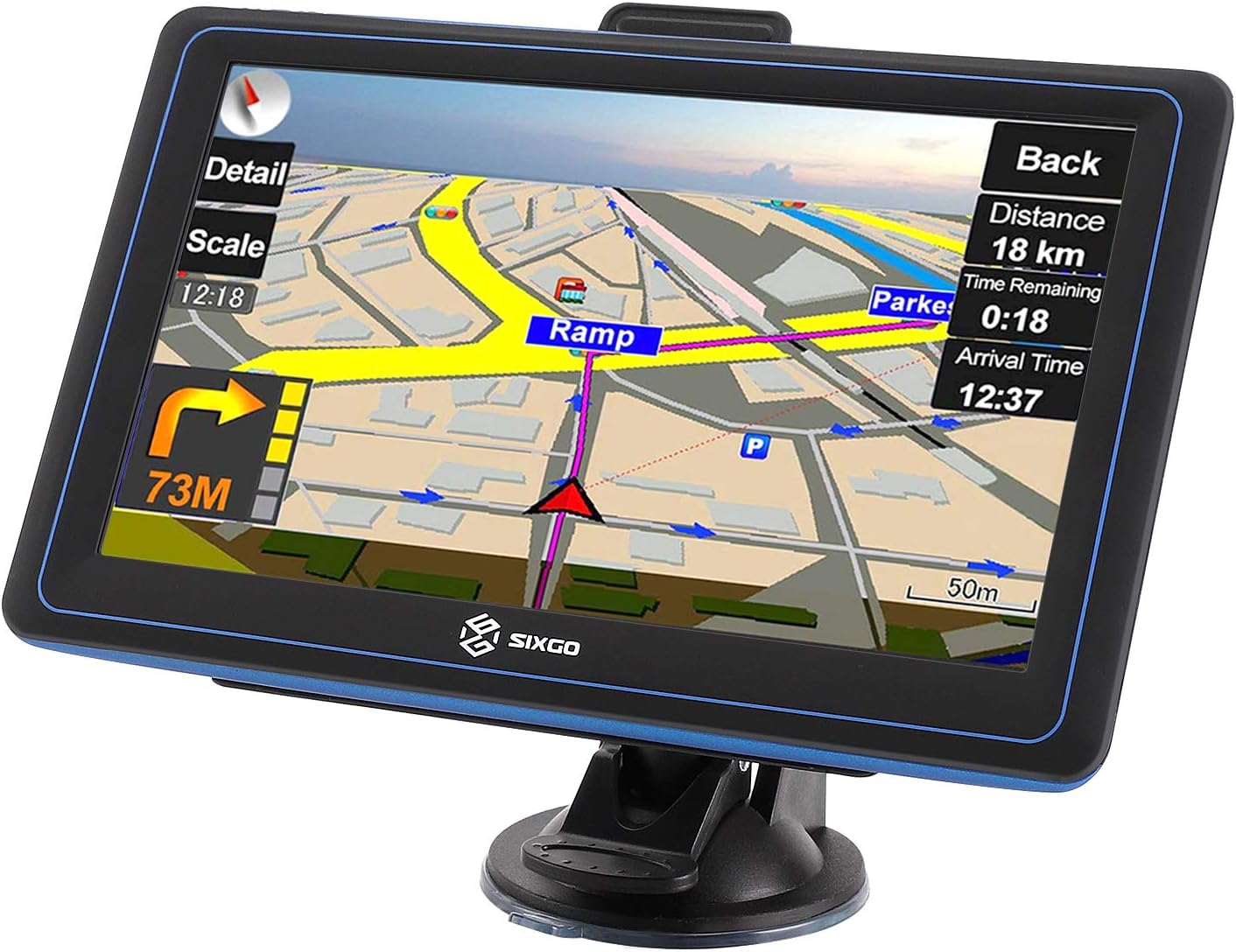 7 Zoll GPS-Navi Für Auto & LKW – Europa-Karte 2025 Inklusive | Lebenslange Kostenlose Updates, Sprachführung, Blitzerwarnung