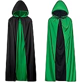 SZCXTOP Unisex Vampire Witch Hooded Capes,Women's Halloween Costumes Reversible Cloak,Cosplay Masquerade Party Robes
