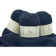 TEHETE 100% Cashmere Yarn for Crocheting 3-Ply Warm Soft Luxurious Fuzzy Knitting Yarn, 150g (Black)