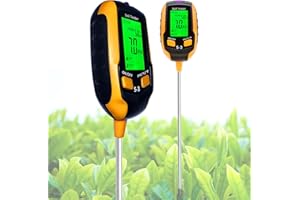 6 in 1 Soil PH Tester Soil Moisture Meter/Temperature/Light/Fertility/Soil pH Meter for Gardening Soil Plant Hygrometer Soil 