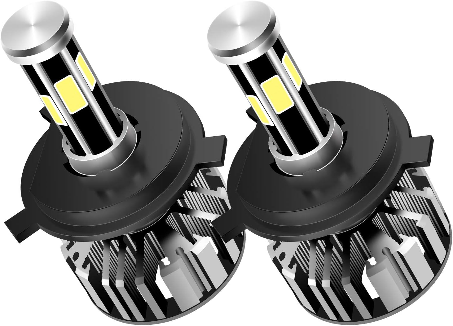 LED Headlight Bulbs Headlight bulb H4 9003 Hi/Low All-in-One Conversion Kit Led headlights with COB Chips 8000 Lm 6000K Cool White Beam Bulbs IP68 Waterproof