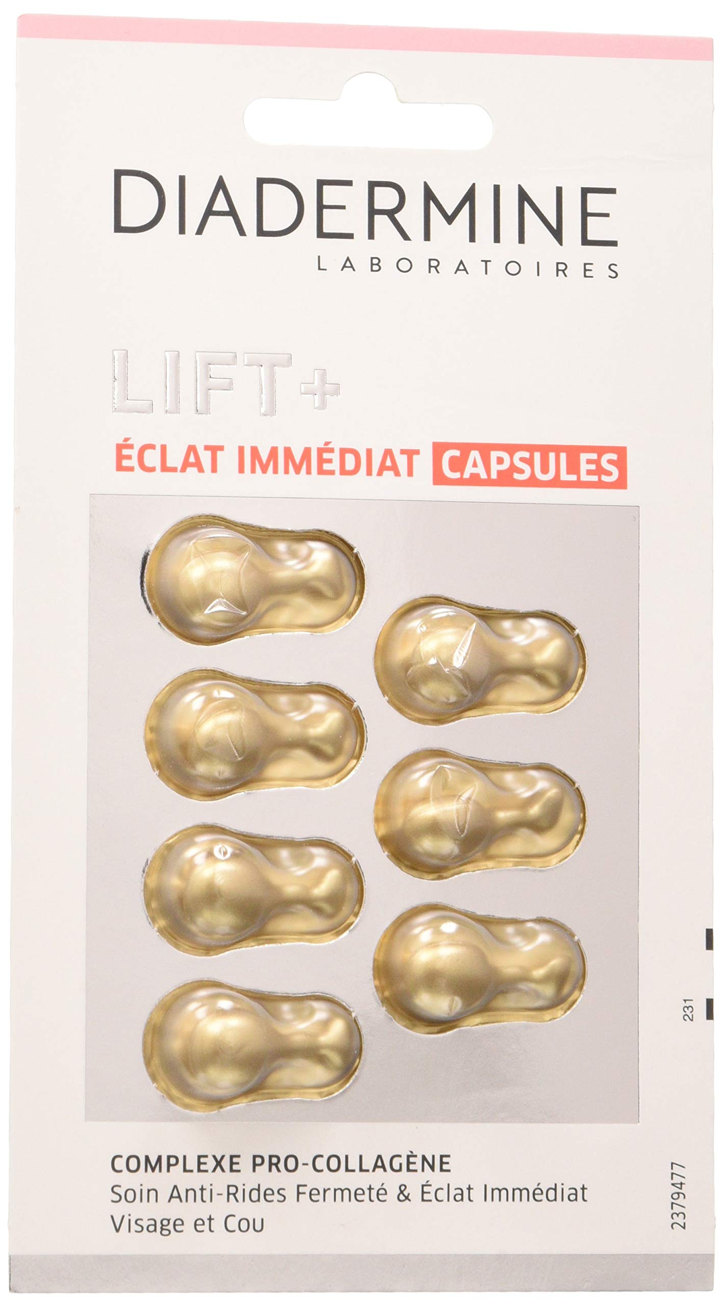 Diadermine lift + - capsules anti-wrinkle - radiance face immediat - 4 ml - set of 2