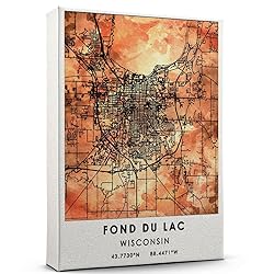 Fond Du Lac Map Poster, Wisconsin Map Art