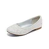 DREAM PAIRS Big Kid Nina-100 Silver Glitter Girls