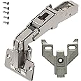 Blum 71T6550 Wide Angled Hinge 170 Degree, FACE Frame Application, Full Overlay with 0mm Face Frame Plate 175L6600.22 (2 - Set)