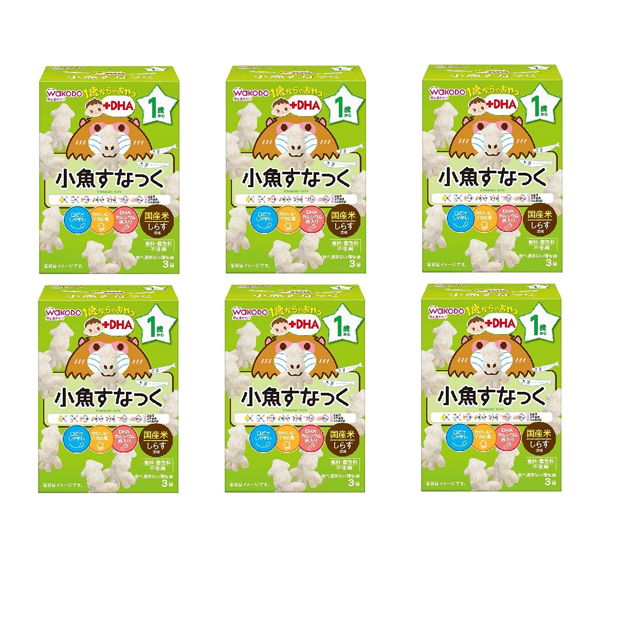 和光堂 1歳からのおやつ+DHA 小魚すなっく 1歳から×6個商品画像
