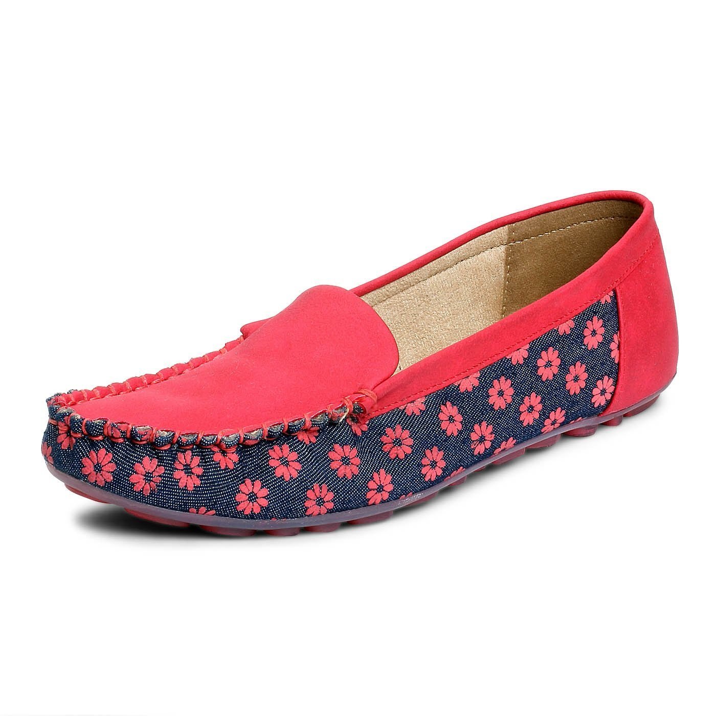 meriggiare women red synthetic loafers
