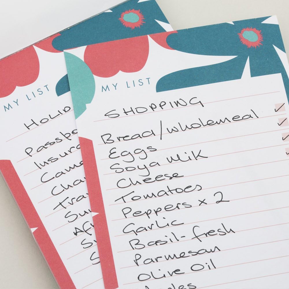Matilda Myres Shopping List Pad - Magnetic Fridge List Pad with 100 Tear-Off Sheets, Teal, 232 x 97mm - Image 4