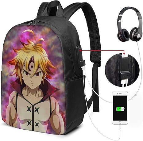 Amazon Co Jp 七つの大罪 メリオダス リュック ビジネスリュック パソコンリュック バックパック リュックサック 大容量 軽量 メンズ レディース 兼用 Usbポート 多機能 通勤 通学 旅行 出張 ホーム キッチン