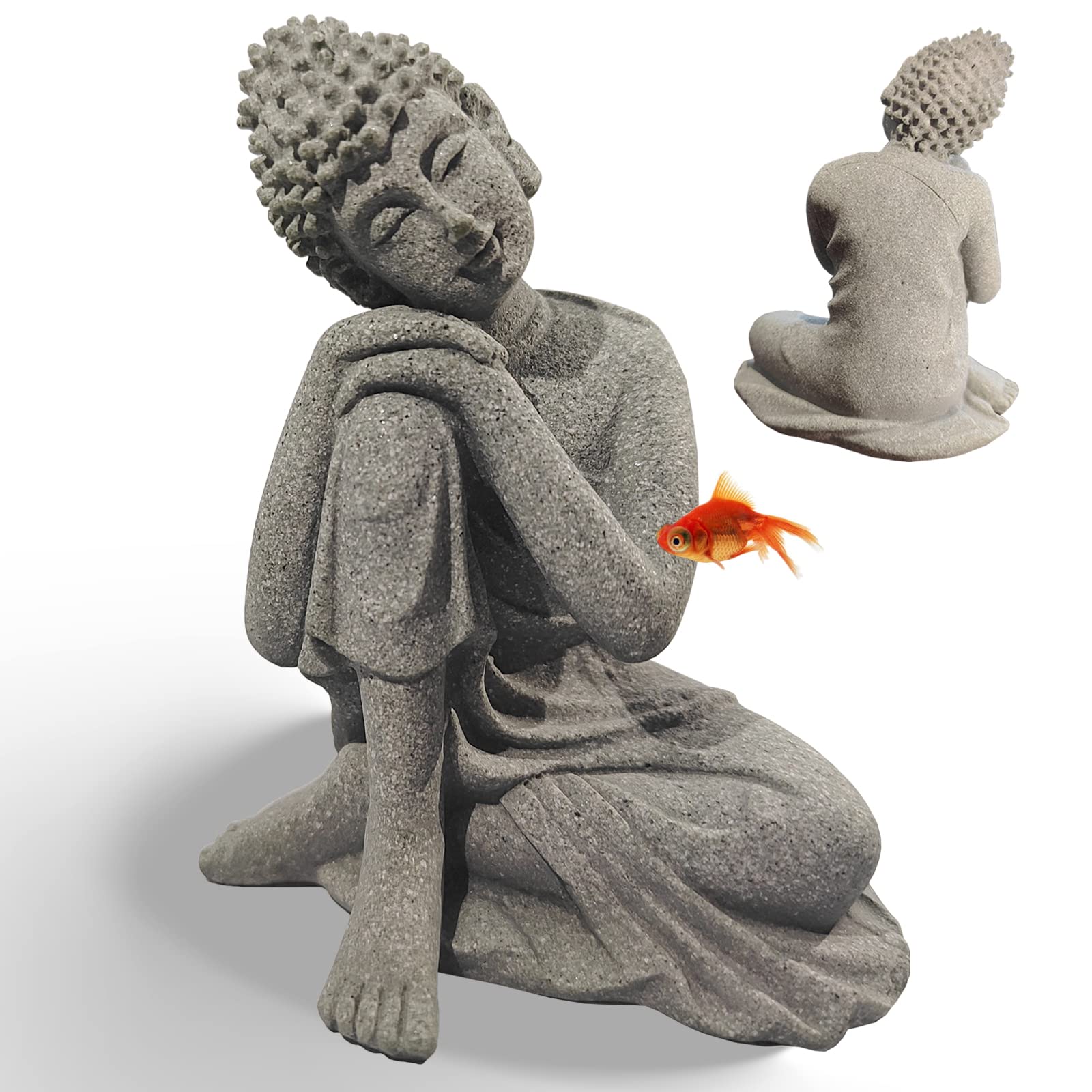 Small Buddha Statue Mini Buddha Statues Decor for Underwater Accessories Garden Figurine Home Aquarium Decoration