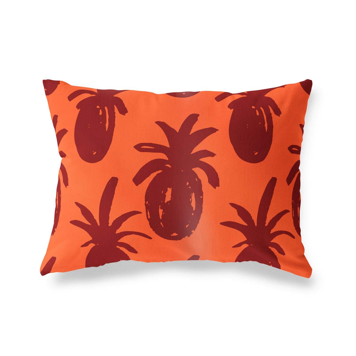 BonaMaison Decorative Cushion Cover, Orange Bordeux Throw Pillow Covers, Home Decorative Pillowcases for Livingroom, Sofa, Bedroom, Size: 45X60 Cm - Designed and Manufactured in Turkey
