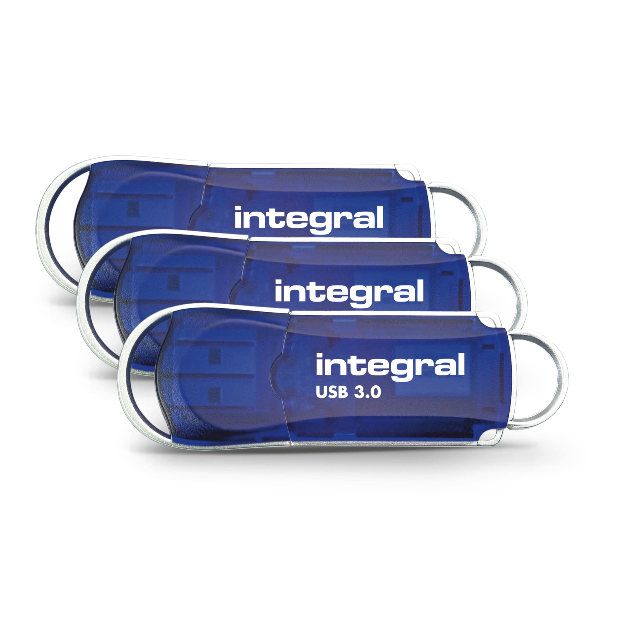 Integral 32GB USB 3.2 Gen 1 Flash Drive Courier Blue up to 100MB/s USB 3.2 Gen 1 (3-Pack)