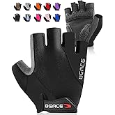 BEACE Gloves for Cycling Bike Biking Half Finger Road Bicycle for Men and Women-5MM Breathable Anti-Slip Shock-Absorbing Pad Gym Motorcycle Light Weight Mountain Bike Gloves