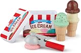 Melissa & Doug Scoop and Stack Ice Cream Cone Wooden Magnetic Set
