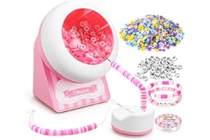 Tilhumt Bead Spinner, Cordless Bead Spinner with 2040Pcs Beads Rechargeable Electric Clay Bead Spinners for Jewelry Making DIY Bracelet Maker for Friendship Bracelets Necklace Gift