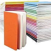 Tivcck 60 Pack Mini Notebooks 3.5 x 5.5 Inch, Small Blank Pocket Notebook Bulk, Colorful Cover Unlined Journals for Office Supplies, Traveler, Memo Notepad Set, 30 Sheets/60 Pages