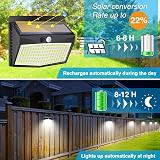 Peasur Solar Security Lights 168LED 4 Pack Motion Sensor IP65 Outdoor view 3