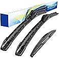 Wiper Blades Replacement for 2018-2021 Jeep Wranglere All- Seasons Windshield Wiper Blades 16"+16"+12"(Set of 3) U/J HOOK