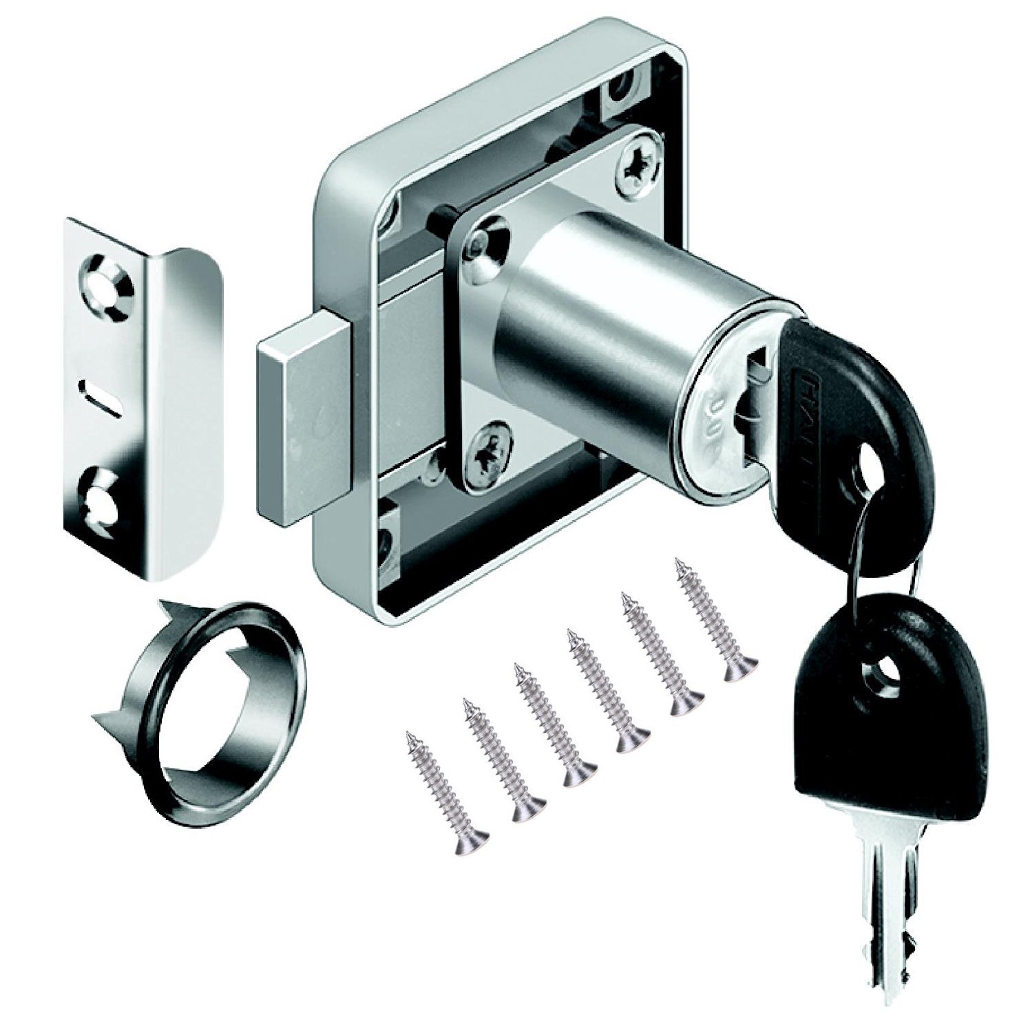 youtu Office Drawer Lock, Cylinder Cabinet Lock Use for Closing Cupboards, Drawers, Cupboards, Etc, Thick and Durable (26mm)