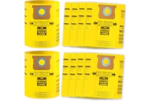 Gudotra 10 Packs Type H 90671 Vacuum Bags Replacement for Shop-Vac 5-8 gallon Dust Collection Bag Replace Part 90671 9067100 90661 906-61 9066100 High-Efficiency Disposable Collection Filter Bag