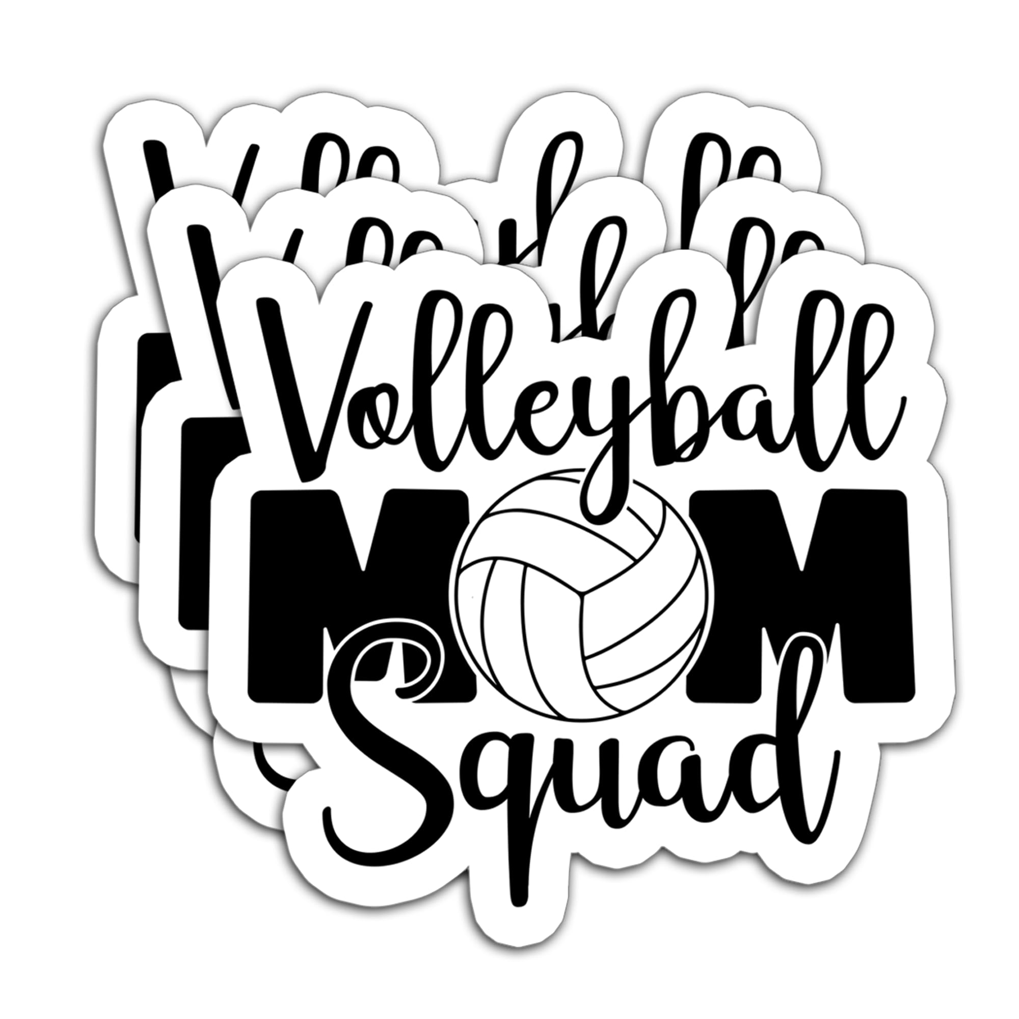 Photo 1 of (3Pcs) Volleyball Mom Squad Sticker Volleyball Mom Decal Volleyball Lover Sticker Waterproof Vinyl Decal for Book Laptop Phone Tumbler Water Bottle, Volleyball Gifts for Mom Mama Women, 3" x 2.8"