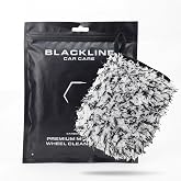 Blackline Microfiber Wheel Mitt - Scratch-Free Brake Dust &amp; Grime Cleaner | Plush 70/30 microfiber wheel mitt safely lifts brake dust, grime &amp; road film. Fits tight spokes &amp; barrels, rinses clean