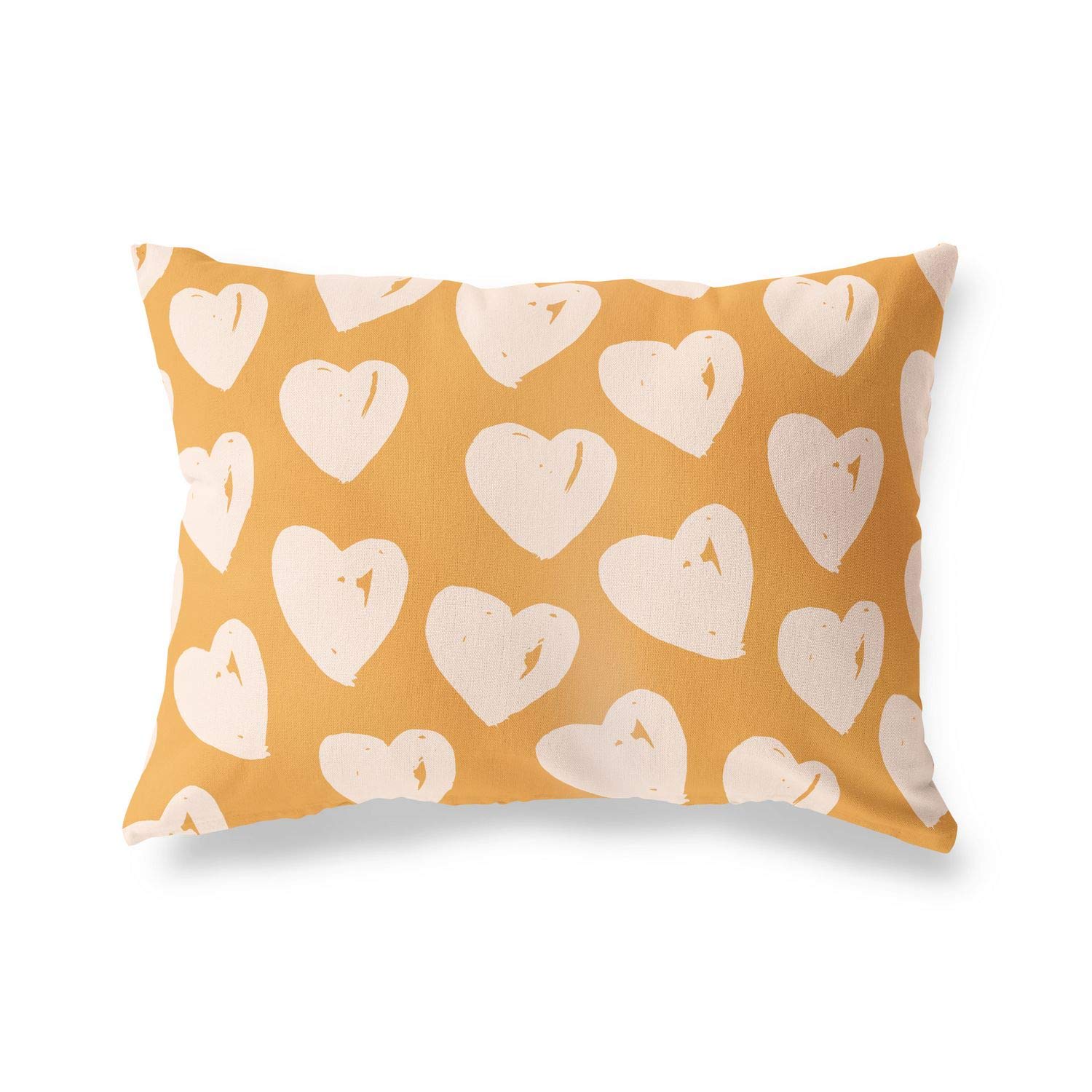 BonaMaison Decorative Cushion Cover, Orange-Off White Throw Pillow Covers, Home Decorative Pillowcases for Livingroom, Sofa, Bedroom, Size: 45X60 Cm - Designed and Manufactured in Turkey