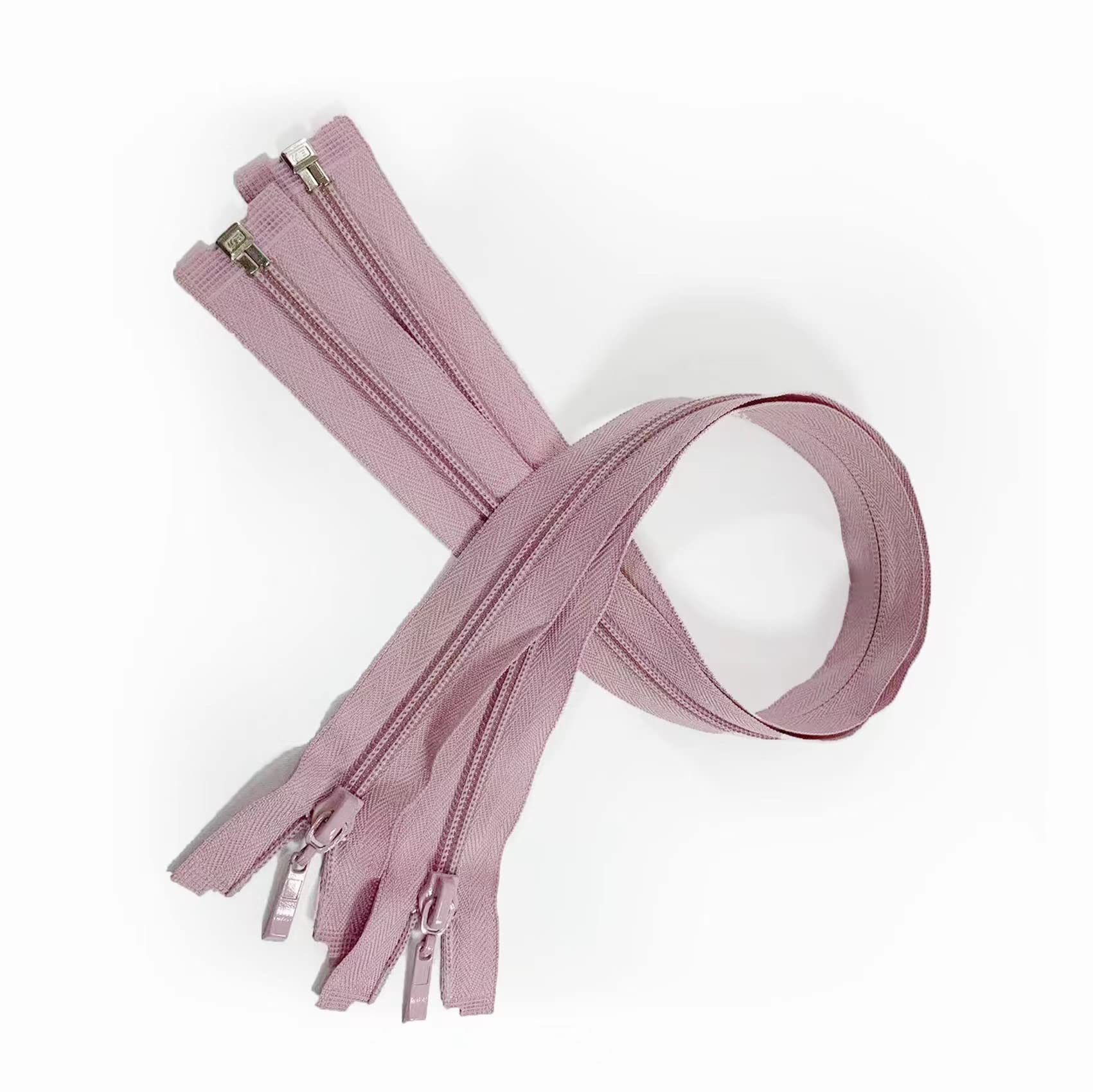 Pack of 2 50cm Nylon Zippers for Sewing #5, with Elephant Paw Puller, 11 Colors, for Sewing on Clothes, Fabrics, Dresses, Jackets, Crafts, (1135.50cm)