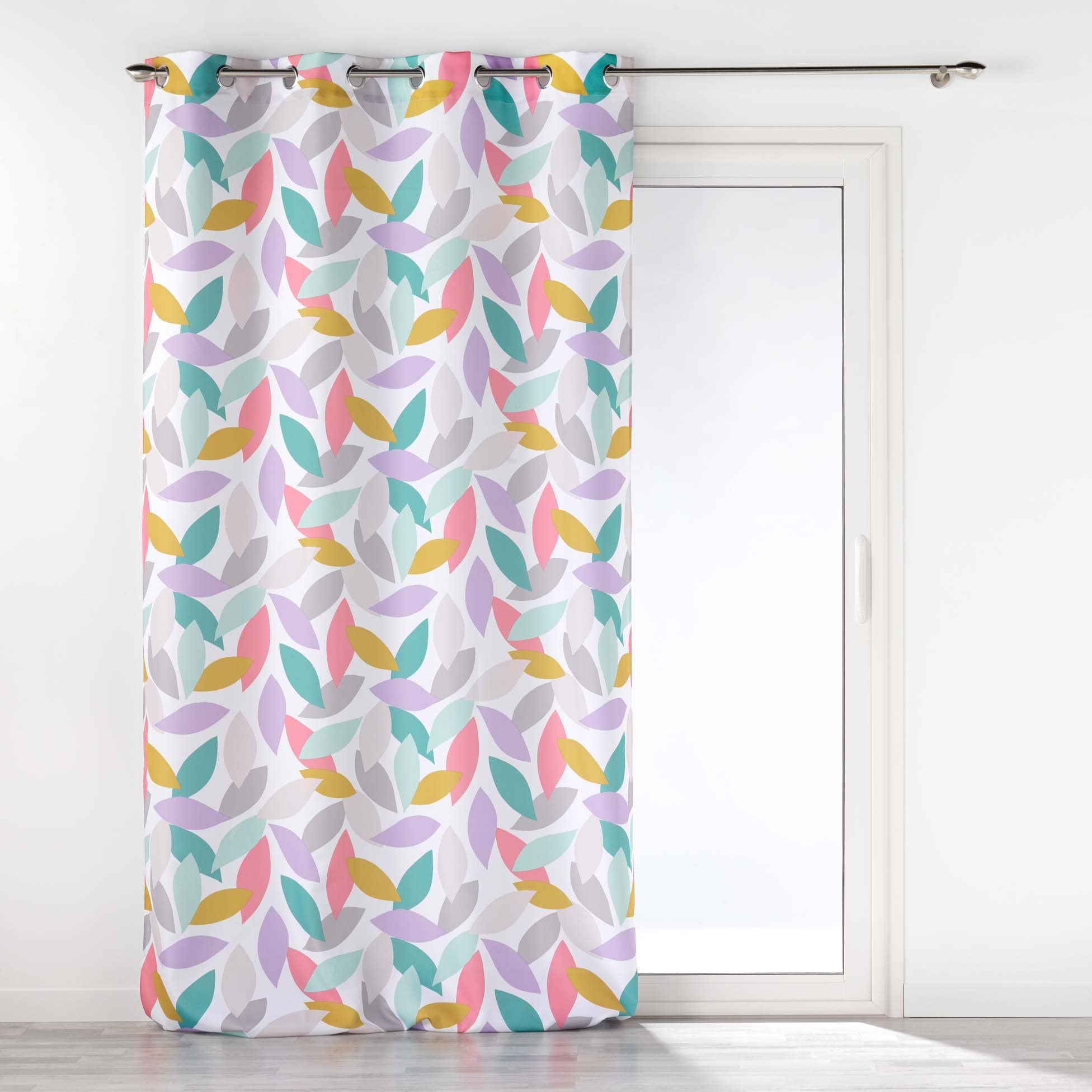 Douceur d'Intérieur Fantasia Printed Polyester Eyelet Curtain 140 x 260 cm
