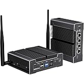 [Industrial-Grade]GEEKOM iX12 Mini PC Fanless, Intel N95,DDR5 8GB 256GB SSD | Agentic PC, AES-NI Ideal VPN, Firewall, Virtualization, Edge Computing, TPM 2.0, 4&times;2.5G Ports + 5G Failover, 8K Display