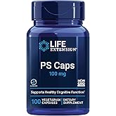 Life Extension PS Caps, phosphatidylserine, for Cognitive Performance, Gluten-Free, Non-GMO, Vegetarian, 100 Capsules