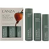 L'ANZA Scalp Therapy Hair Care Kit, Shampoo, Conditioner & Stimulating Leave-In Hair Treatment, Supports Healthy Growth, Adds Fullness, Strengthens, Anti Aging, Combats Oil & Removes Buildup