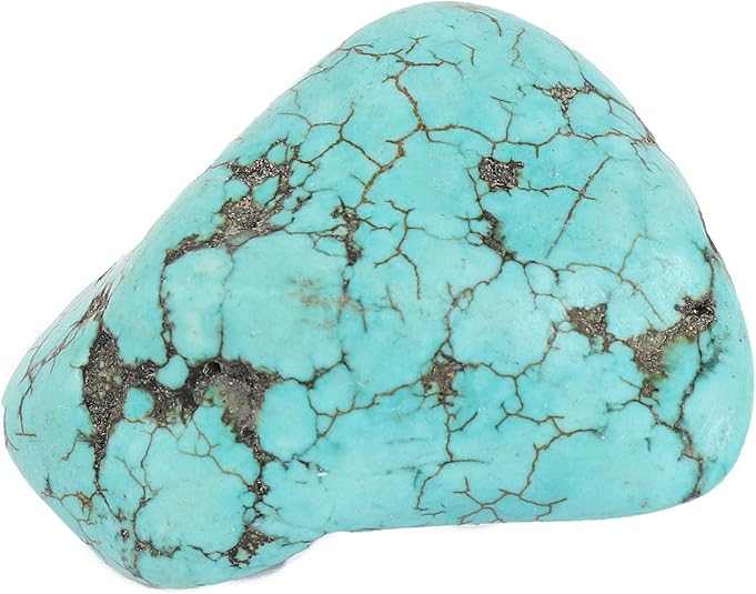 REALGEMS Natural Arizona Turquoise Rough Gemstone, Blue Turquoise 93.